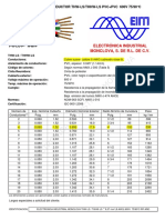 Electrónica Industrial Monclova, S. de R.L. de C.V.: Cable Multiconductor Thw-Ls/Thhw-Ls PVC+PVC 600V 75/90°C