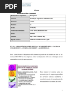 Etapa 2. Diagnóstico Del Sistema de Gestión de La Calidad Con Base en La Norma Iso 9000 en Las Empresas.