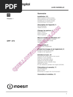 Indesit DFP 573 FR Lave Vaisselle Notice