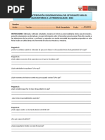 Ficha de Caracterización Del Bienestar Socioemocional - SECUNDARIA