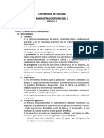 Módulo 5. Administración Financiera 1, 2020