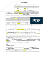 Needs Analysis Self-Assessment