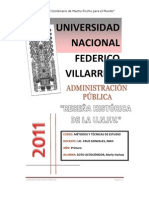 Reseña Histórica de La Unfv