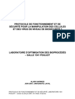 Procédures - BSL2 - Laboratoire 1541 Pouliot - CNAG070628