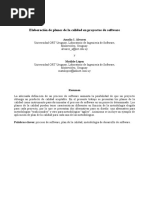 Elaboración de Planes de La Calidad en Proyectos de Software