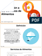 1a Introducción A Los Servicios de Alimentos - NO APLICA PARA EXAMEN