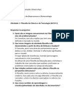 Atividade 1 - Filosofia Da Ciência e Da Tecnologia