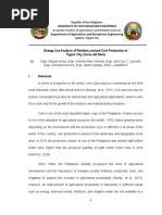 Energy Use Analysis of Rainfed Lowland Corn Production in Tagum City