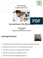 Lab 2 - Exercise 1 - Use and Care of The Microscope