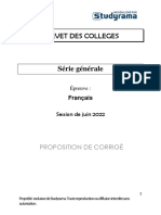 Corrige Complet Brevet General Francais