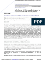 Determinación de La Carga de Entrenamiento para La Mejora de La Fuerza Orientada A La Salud (Fitn