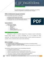 MATH 101 MODULE 2 Mathematical Language and Symbol