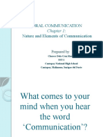 Oral Communication - Nature and Elements of Communication