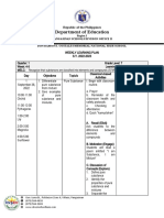 Weekly Learning Plan Science 7