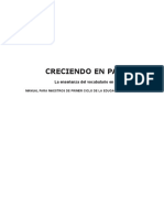 Creciendo en Palabras - La Enseñanza Del Vocabulario en La Escuela Primaria