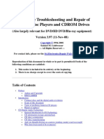 Notes On The Troubleshooting and Repair of Compact Disc Players and CDROM Drives