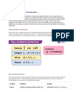 Introduction To Real Numbers