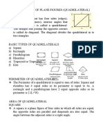 Mensuration of Plane Figures (Quadrilateral)