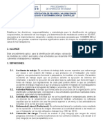 PG-23 Procedimiento Identificacion de Peligros, Valoracion de Riesgo y Determinacion de Controles