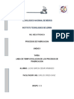 Linea de Tiempo Sobre La Evolucion de Los Procesos de Frabricacion