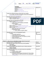 Bolleballi Naganivrithi (Greendaless) - Sec 1 Geography EOY Revision Checklist