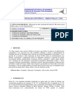 PRÉ PROJETO de PIBIC - Elaboração Do Atlas Municipal de Santa Fé - PR Como Recurso Didático para o Ensino Fundamental - João Pedro Zambon