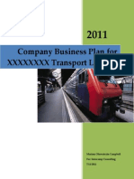 Business Plan Template For A Transport Company