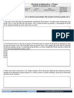 L2 - Sistema de Equações Do 1° Grau