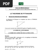 MATHEMATIQUES Troisieme THEOREME Pytagore