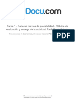 Tarea 1 Saberes Previos de Probabilidad Rubrica de Evaluacion y Entrega de La Actividad Revision Del Intento