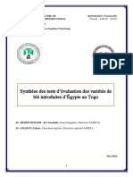 Test Blé Au Togo 2022