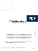 ET436 Abrazadera en U: Especificación Técnica