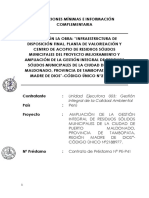 Condiciones Minimas - Especificaciones Técnicas - Obra Tambopata