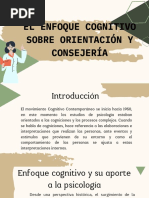 El Enfoque Cognitivo Sobre Orientación y Consejería