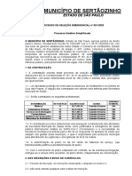 EDITAL PROCESSO DE SELEÇÃO EMERGENCIAL Nº 001