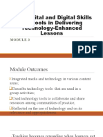 Non - Digital and Digital Skills and Tools in Delivering Technology - Enhanced Lesson