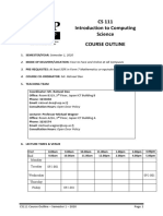 Course Outline CS111 Draft