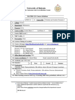 Math 121 Syllabus