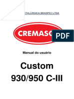 Custom 930 - 950 CIII MANUAL USUARIO CREMASCO