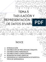 Tema5 - Tabulación y Representación Gráfica de Datos Bivariantes