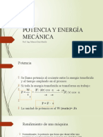 Potencia y Energía Mecánica