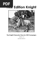 OSRIC Class - First Edition Knight