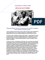 Biografia Do Dr. Savimbe e Uma Breve Historia de Angola