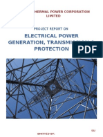 Electrical Power Generation, Transmission & Protection: Project Report On