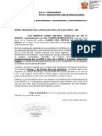 Carta Al Presidente Del Jurado Nacional de Elecciones