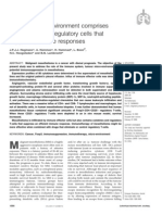 Mesothelioma Environment Comprises Cytokines and T-Regulatory Cells That Suppress Immune Responses