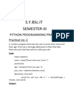 Python Practical