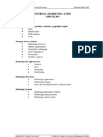 Internal Marketing Audit Checklist: Operating Results - by Product, Customer, Geographic Region