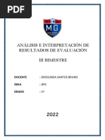 Informe de Evaluación III Bimestre Primero