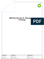 HMS Directive No. 34 - Management of Change